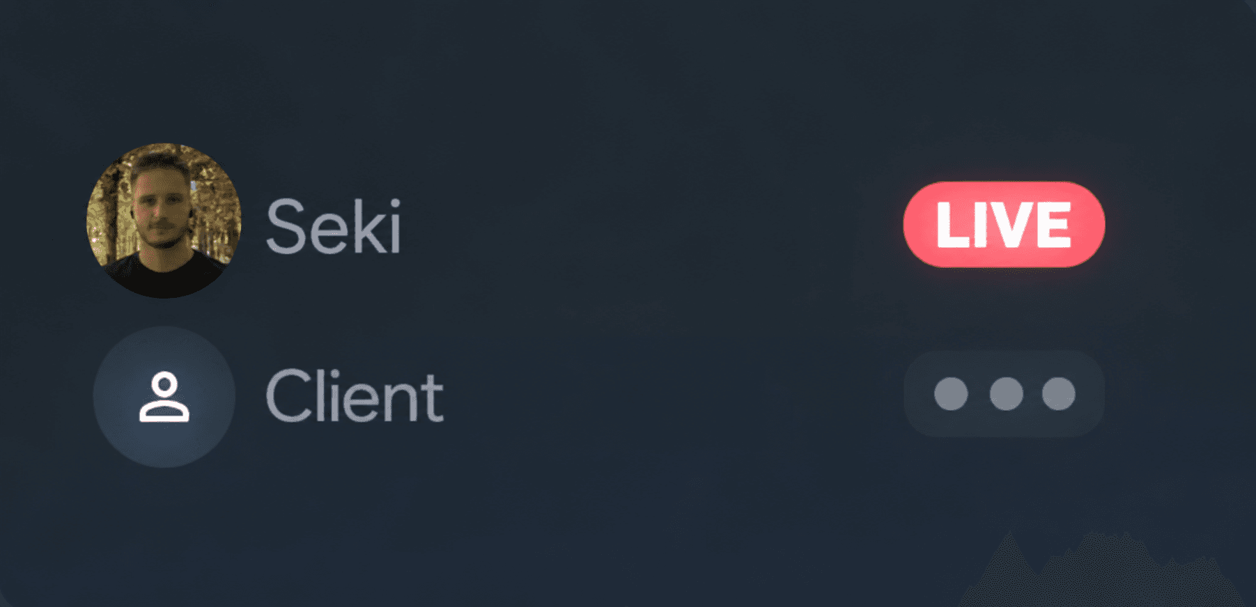 Quick call between Seki and a client